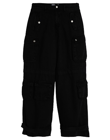 ICON DENIM Denim trousers Black 100% Cotton