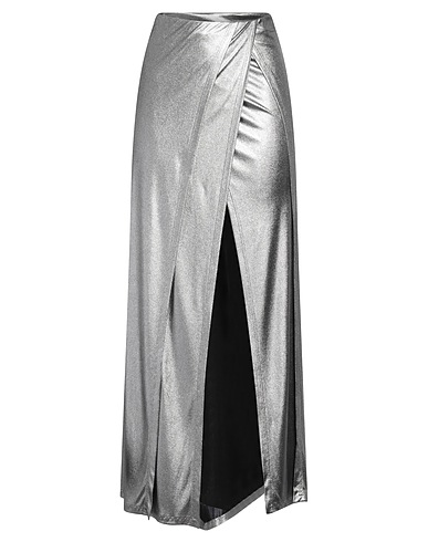 LOEWE Long skirt Silver 65% Acetate, 35% Polyamide