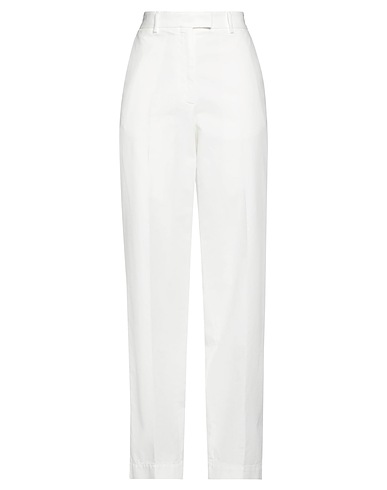 CELLAR DOOR Casual trouser White 96% Cotton, 4% Elastane