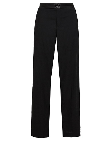 ERIKA CAVALLINI Casual pants Black 98% Virgin Wool, 2% Elastane, Polyester