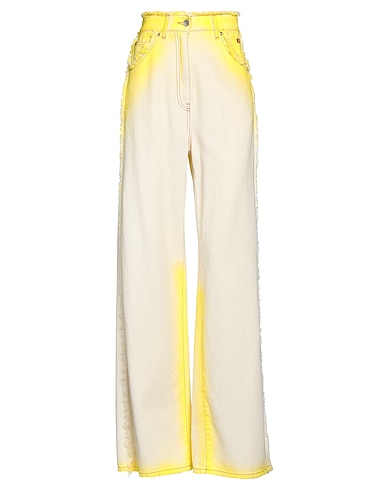 MSGM Pantalone Giallo 100% Cotone