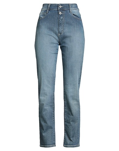 PLEASE Denim trousers Blue 98% Cotton, 2% Elastane