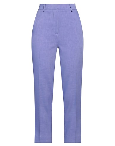 SOLOTRE Casual pants Purple 94% Polyester, 6% Elastane, Acetate, Viscose