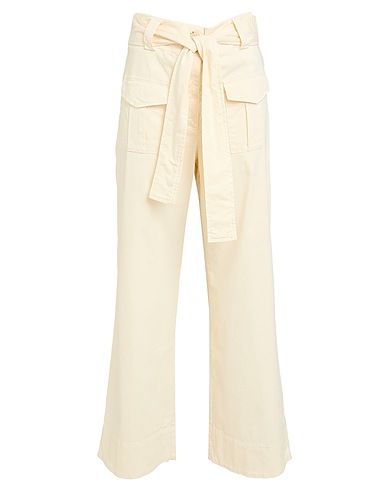 ALESSIA SANTI Casual trouser Cream 97% Cotton, 3% Elastane