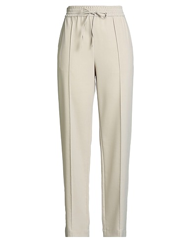 SOLOTRE Casual trouser Beige 94% Polyester, 6% Elastane, Acetate, Viscose