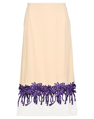 STELLA JEAN Midi-Rock Beige 56% Viskose, 44% Polyester