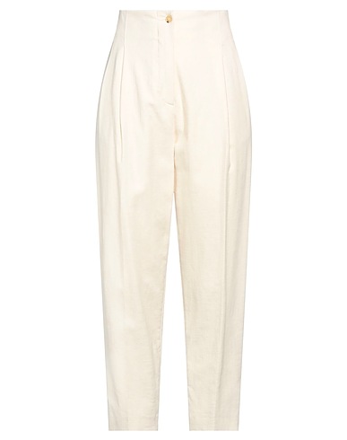 HAPPY 25® Casual trouser White 98% Cotton, 2% Elastane