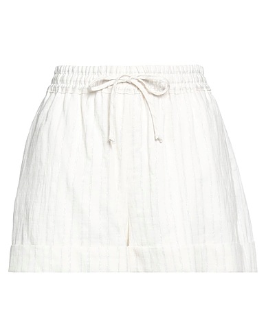 TWINSET Shorts & Bermuda White 39% Cotton, 37% Linen, 11% Polyamide, 10% Polyester, 3% Viscose