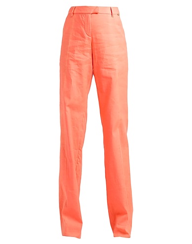 VERSACE BOTTOMWEAR Orange 56% Linen, 41% Cotton, 3% Elastane