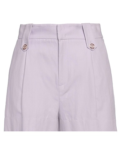 TWINSET Shorts & Bermuda Lilac 52% Cotton, 48% Linen