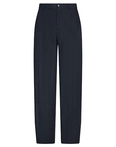 DOLCE&GABBANA Casual trouser Midnight blue 100% Linen