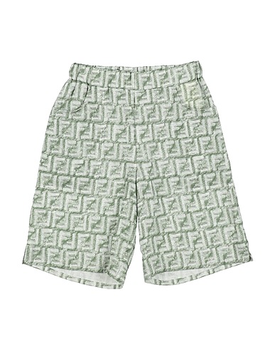 FENDI Shorts & Bermuda KIDS Green 100% Linen