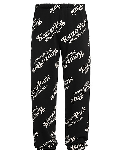 KENZO Pantalone Nero 100% Cotone
