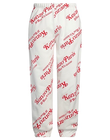 KENZO Pantalone Bianco 100% Cotone