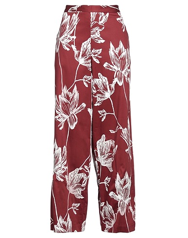 LIVIANA CONTI Casual trouser Burgundy 97% Cotton, 3% Elastane