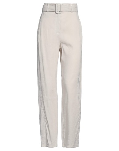 MARELLA Casual trouser Light grey 61% Linen, 37% Viscose, 2% Elastane