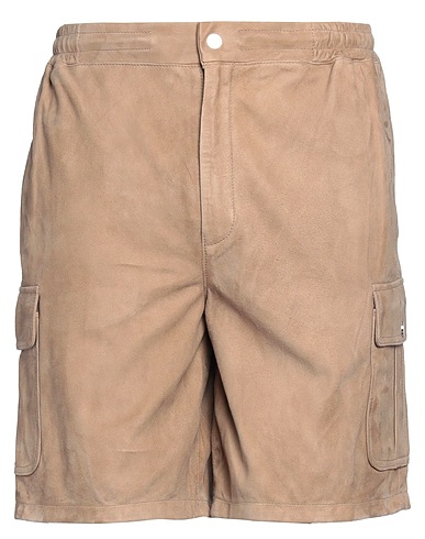 TAGLIATORE Shorts & Bermuda Beige 100% Lambskin