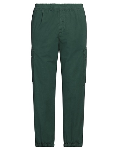 BARENA Casual trouser Dark green 98% Cotton, 2% Elastane