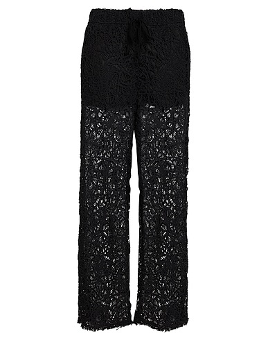 SEMICOUTURE Casual trouser Black 95% Cotton, 5% Polyamide