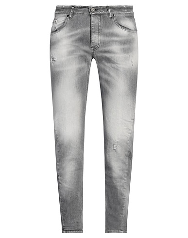 PMDS PREMIUM MOOD DENIM SUPERIOR Denim trousers Grey 98% Cotton, 2% Elastane