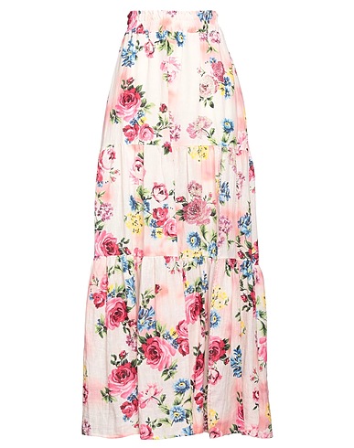 ANJUNA Long skirt Pink 100% Linen