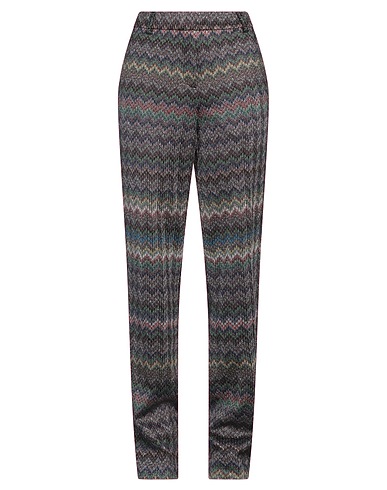 MISSONI Casual trouser Dark brown 62% Viscose, 24% Cupro, 14% Polyester