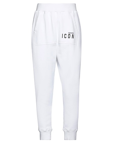 DSQUARED2 Casual trouser White 100% Cotton, Elastane