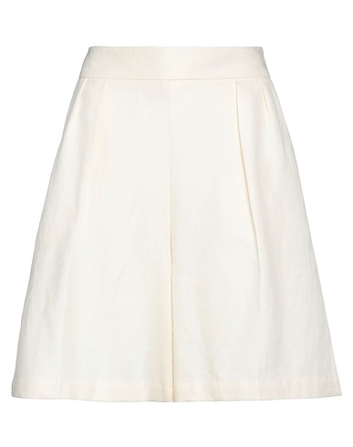 LIVIANA CONTI Shorts & Bermuda Ivory 50% Linen, 50% Cotton