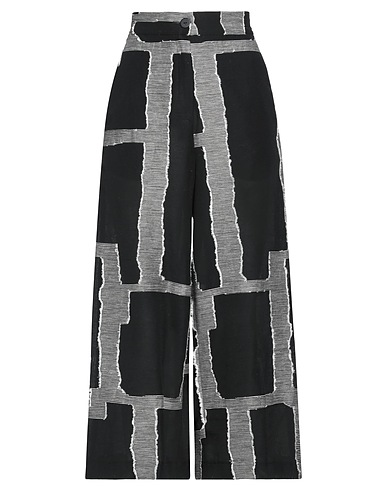 PIERANTONIO GASPARI Casual pants Black 47% Linen, 22% Cotton, 22% Polyester, 9% Polyamide
