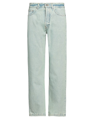 PALM ANGELS Denim trousers Light green 100% Cotton