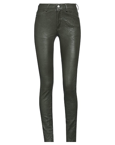 ZADIG&VOLTAIRE Casual pants Dark green 100% Lambskin