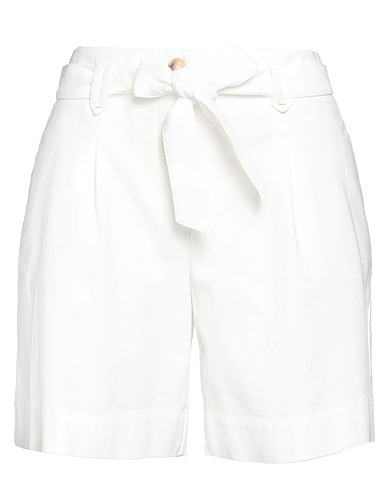 LIVIANA CONTI Shorts & Bermuda White 97% Cotton, 3% Rubber
