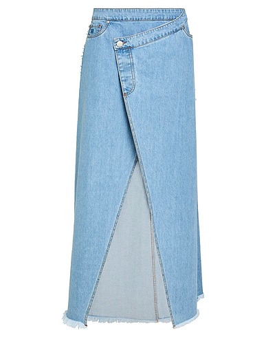 FEDERICA TOSI Denim skirt Blue 100% Cotton