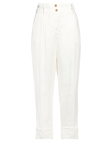 MASON'S Pantalone Bianco 52% Lino, 45% Viscosa, 3% Elastan