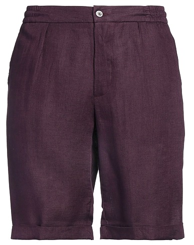 ALPHA STUDIO Shorts & Bermuda Plum 100% Linen
