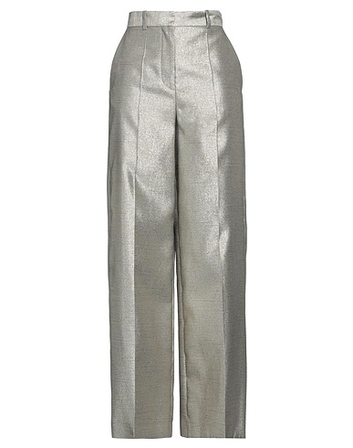 JOSEPH Casual trouser Silver 55% Polyester, 29% Viscose, 16% Metallic fiber