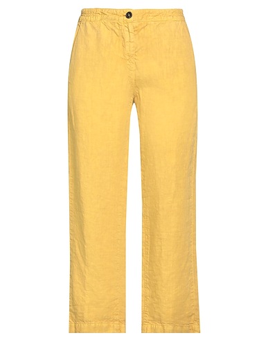 MASSIMO ALBA Casual pants Mustard 100% Linen