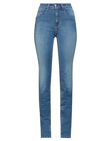 ANGELO MARANI Denim pants Blue 97% Cotton, 3% Elastane