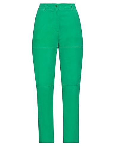 P.A.R.O.S.H. Casual trouser Light green 100% Goat skin