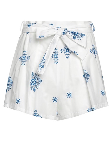 LAVI COUTURE Shorts & Bermuda White 90% Cotton, 10% Polyester