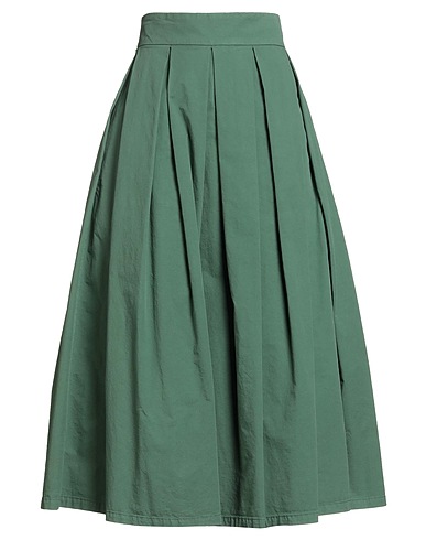 DEPARTMENT 5 Midi skirt Green 97% Cotton, 3% Elastane