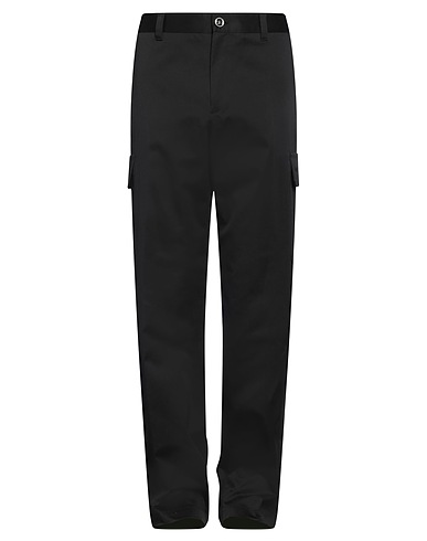 VERSACE Pantalone Nero 100% Cotone, Poliestere