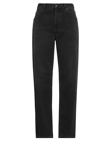 SAINT LAURENT Denim pants Black 100% Cotton, Calfskin