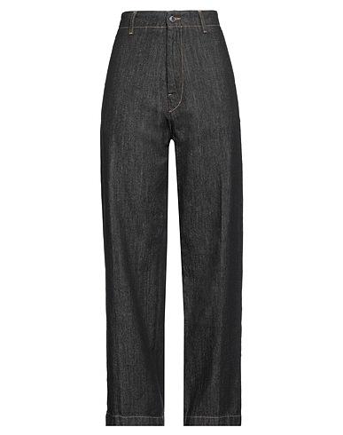 CHAPTER ONE TRUE NYC® Denim trousers Black 100% Cotton