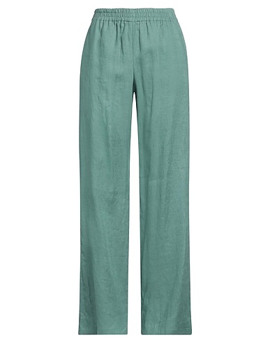 EMPORIO ARMANI Casual pants Sage green 100% Linen