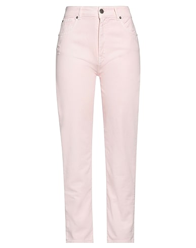 TWINSET Denim trousers Pink 100% Cotton