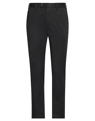 DEVORE INCIPIT Casual trouser Black 93% Cotton, 6% Silk, 1% Elastane