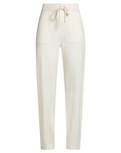 MASSIMO ALBA Casual trouser Cream 100% Cashmere