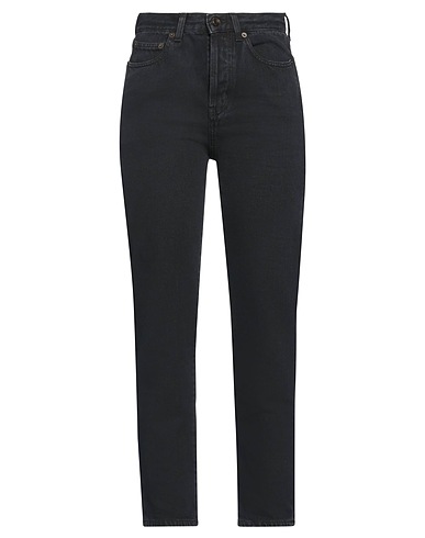 SAINT LAURENT Denim trousers Black 100% Cotton, Calfskin