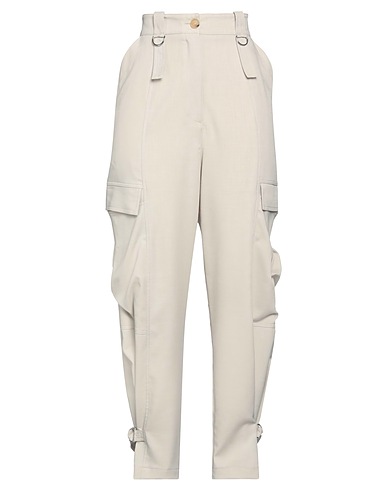 SOLOTRE Casual pants Beige 94% Cotton, 6% Elastane